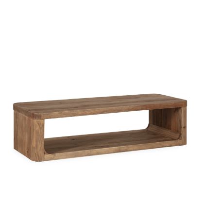 Mesa de centro en madera de pino recuperado natural envejecido 170 cm