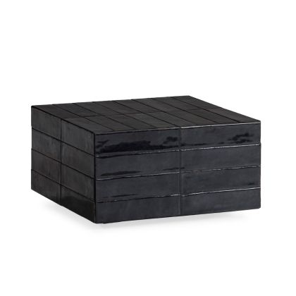 Mesa de centro en cerámica negro 48 cm