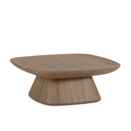 Mesa de centro en chapa de nogal natural 85 cm
