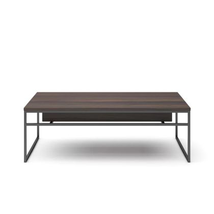 Mesa de Centro Elevable Chapa Madera Natural Metal, 120 Cm