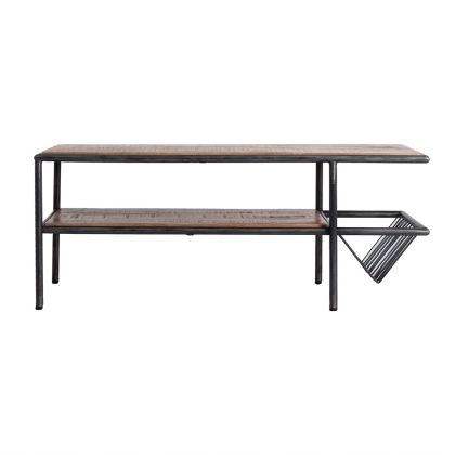 Mesa Centro Industrial madera mango, 120 Cm