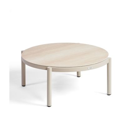 Mesa de Centro Jardín Redonda Aluminio Porcelánico
