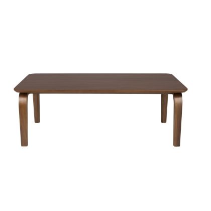 Mesa de centro en madera y chapa de nogal marrón 100 cm