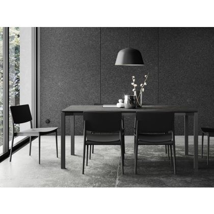 Mesa Extensible Comedor Arch Lacado Nero