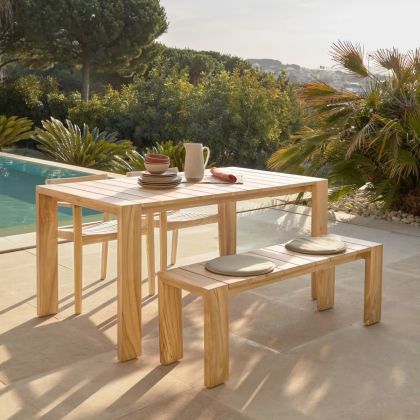 Mesa Exterior Madera Maciza Teca, 200 cm