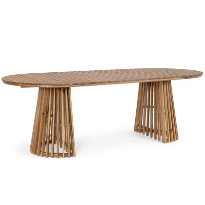 Mesa Exterior Ovalada Madera Acacia, Ø120 Cm