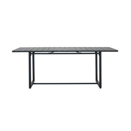 Mesa Comedor Jardín Hierro Negro, 200 Cm