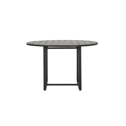 Mesa Comedor Redonda Jardín Hierro Negro, 120 Cm