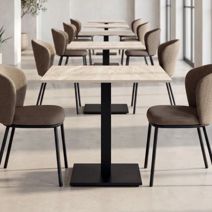 Mesa Piedra Sinterizada Hierro, 80 X 80 X 75 Cm
