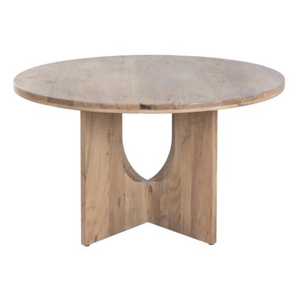 Mesa Redonda Comedor Madera Acacia, Ø130X76 Cm