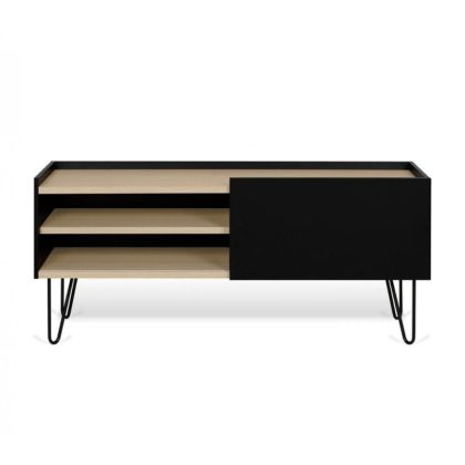Mueble TV , Moderno Negro, Madera Metal 159 cms