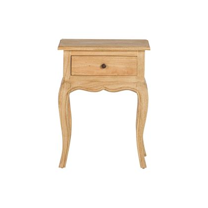 Mesita de noche 1 cajón madera tonos marrón