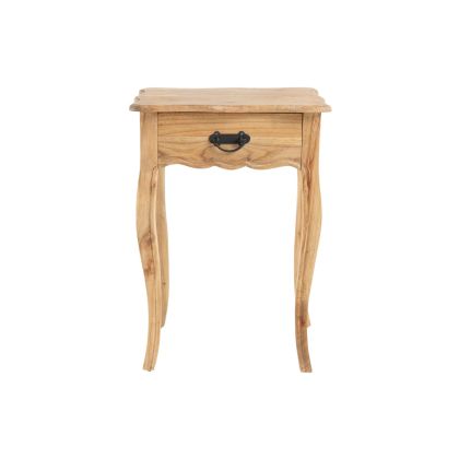 Mesita de noche 1 cajón madera marrón