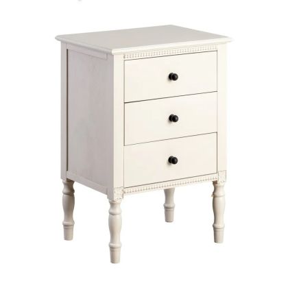 Mesita Gris Claro 3 Cajones 43 X 33 X 61 Cm