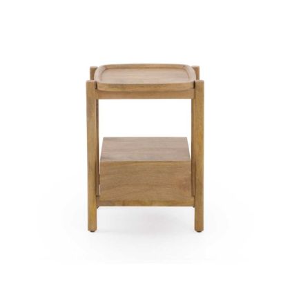 Mesita Noche 1 Cajón Madera Maciza Mango, 45 Cm