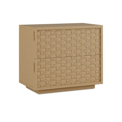 Mesita Borneo Cajones Trenzados Natural, 60 Cm