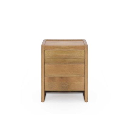 Mesita Noche Madera Maciza Mango, 40 Cm
