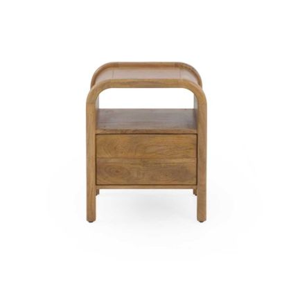Mesita Noche Madera Maciza Mango, 45 Cm