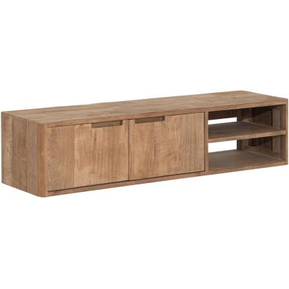 Mueble de TV en madera de teca reciclada natural 130 cm