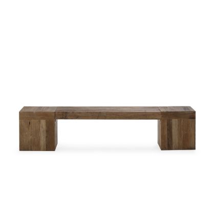 Mueble de TV en madera de olmo recuperado marrón 200 cm