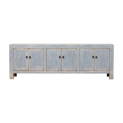 Mueble TV 6 Puertas Madera Olmo Gris, 180 Cm