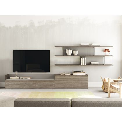 Mueble TV Bandeja Laminado Nogal Addliving