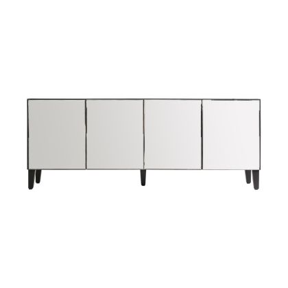 Mueble TV Art Decó Negro Espejo, Bilp 180 Cm