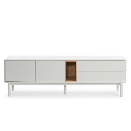 Mueble TV DM Lacado Blanco Crema, 180 Cm
