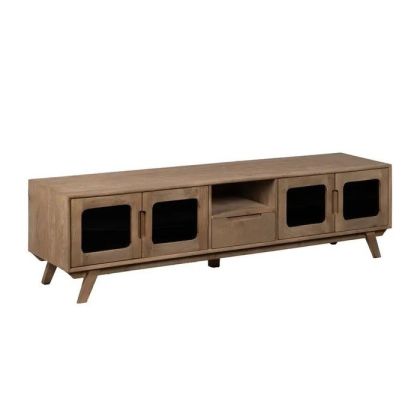 Mueble TV Cristal Madera Mango, 180 X 40,50 X 48 Cm