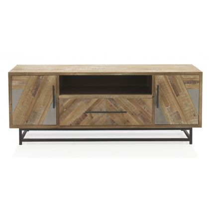 Mueble TV Contemporáneo Madera Abeto Natural 150 Cm