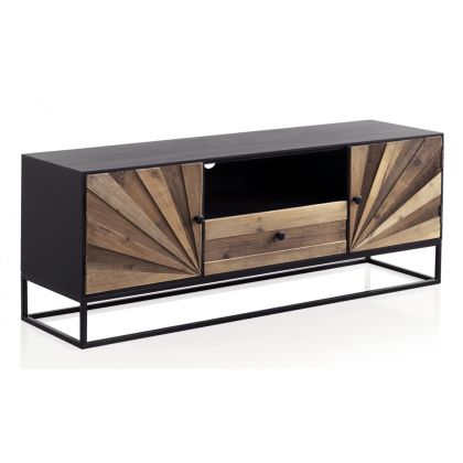 Mueble Tv Decor Chapado Madera Abeto 140 Cm