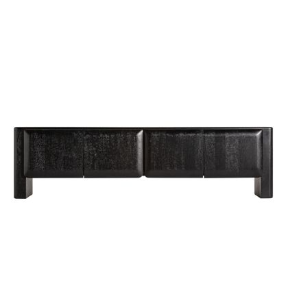 Mueble TV Madera Negro, 200 Cm