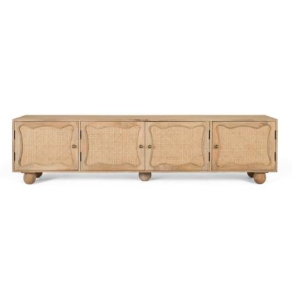 Mueble TV Baxter Madera ratán 4 puertas
