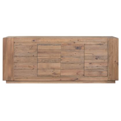 Aparador en madera de pino reciclada marrón.