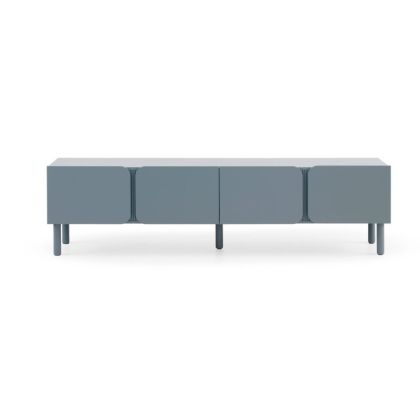 Mueble TV 4 Puertas Azul Claro, 200 Cm