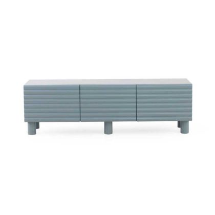 Mueble TV Relieve Ondulado Azul Claro, 180 Cm