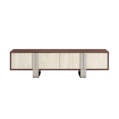 Mueble TV Metal 180X40X43,5 Símil Mármol