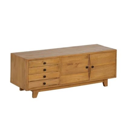 Mueble TV Natural Madera Mindi 120 X 40 X 45 Cm