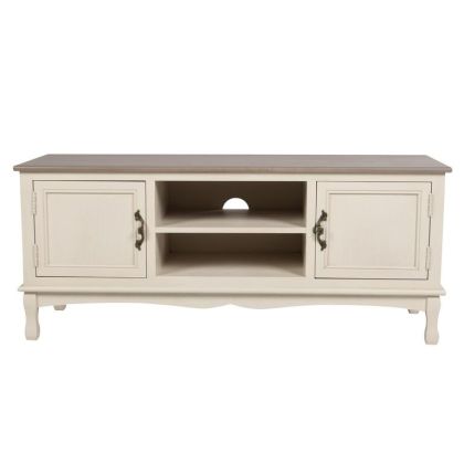 Mueble TV Pino Beige 2 Puertas, 120 Cm