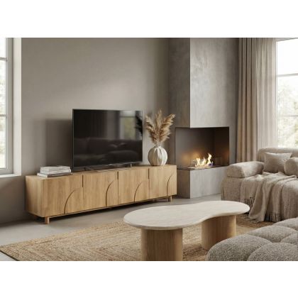 Mueble TV Puertas Diseño Arcos Madera Roble, 200 Cm