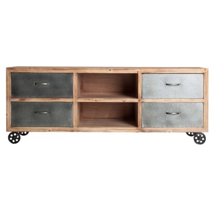 Mueble TV Industrial Madera Metal Dm,145 cm