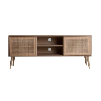 Mueble tv Tropical Madera Ratán 2 Puertas, 150 Cm