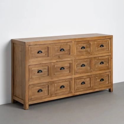 Multicajonera Madera Reciclada Natural, 160 Cm