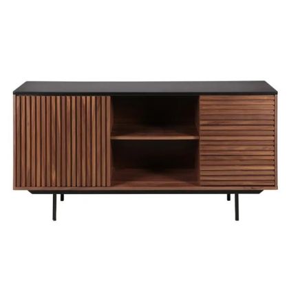 Aparador Nuance 2 Puertas Correderas Diseño Estriado, 160 Cm