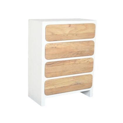 Sinfonier nórdico en madera de mango reciclada natural y blanco.