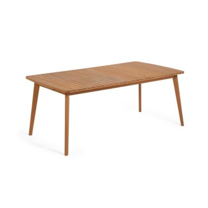 Mesa Extensible Exterior Madera Maciza Natural, 183 Cm