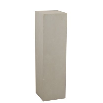 Pilar alto rectangular nórdico en cerámica beige.