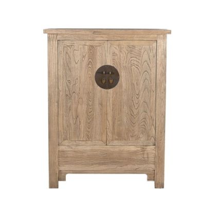 Aged Natural Elm Wood Wardrobe 102X40X132