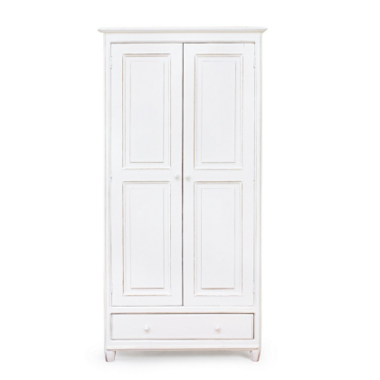 Armario clásico en madera de mango macizo blanco.