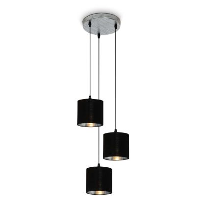 Lámpara Colgante Plata Antiguo Negro, 120 Cm
